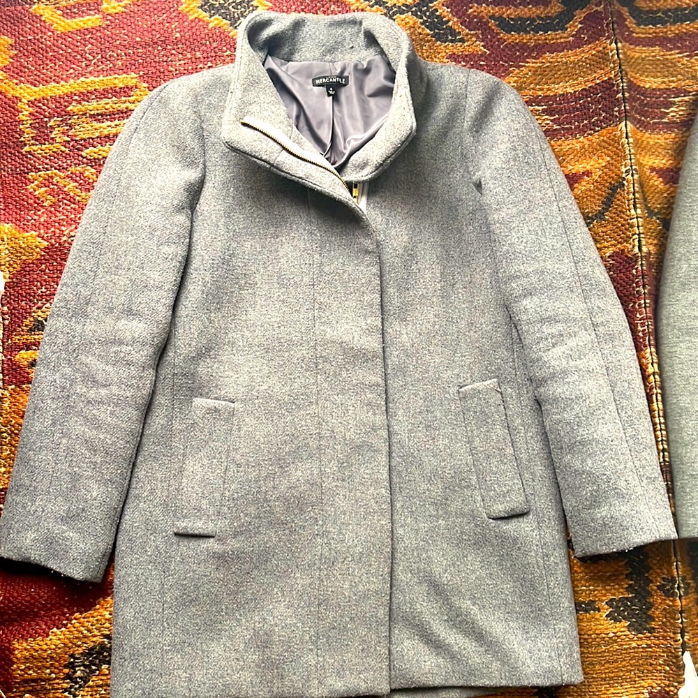 J crew wool blend cocoon coat